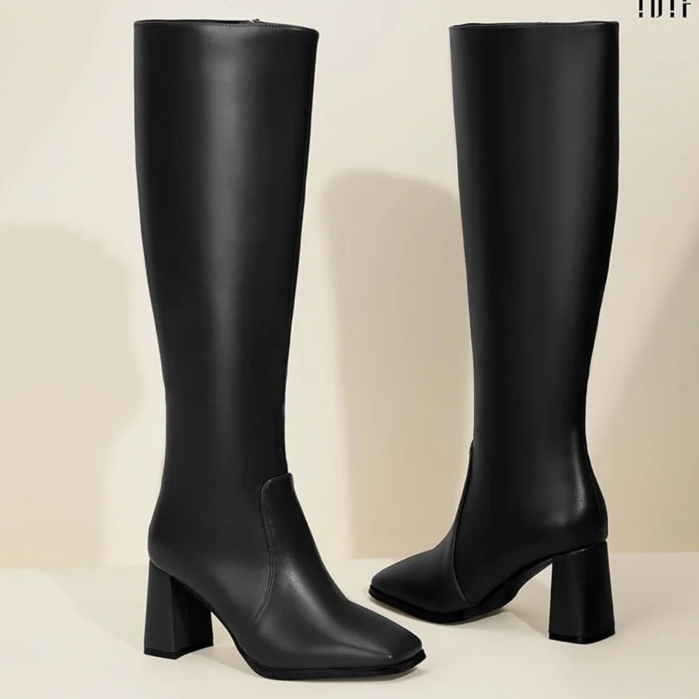 IDIFU Long Autumn Boots for women size 9 color black